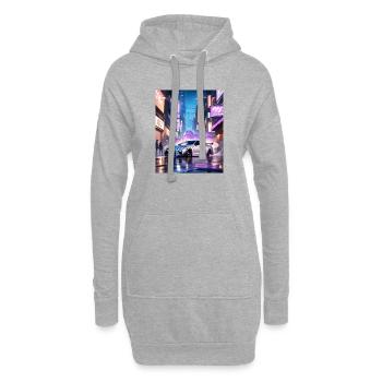 GTR Tokyo Drift - Sweat-shirt à capuche long Femme - gris chiné - Devant