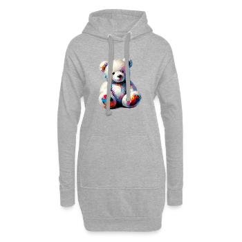 Orso Orsacchiotto Ours en peluche - Sweat-shirt à capuche long Femme - gris chiné - Devant
