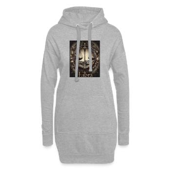 Libra Sternzeit Waage Sternzeichen - Waage - Hoodie-Kleid - Grau meliert - Vorne