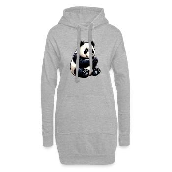 Panda - Hoodie-Kleid - Grau meliert - Vorne