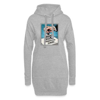 Betriebserlaubnis erloschen! Für Tuning-Freaks - Hoodie-Kleid - Grau meliert - Vorne