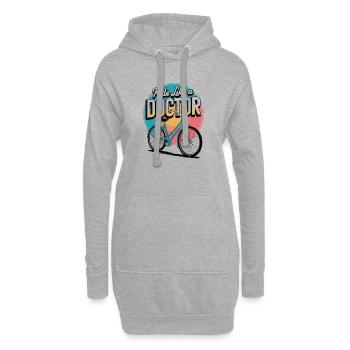Fahren Sie wie ein Arzt Fahrrad - Hoodie-Kleid - Grau meliert - Vorne
