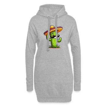 Kaktus - Hoodie-Kleid - Grau meliert - Vorne