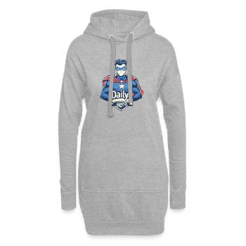 Daily Hero - Entfessle den Helden in Dir - Hoodie-Kleid - Grau meliert - Vorne