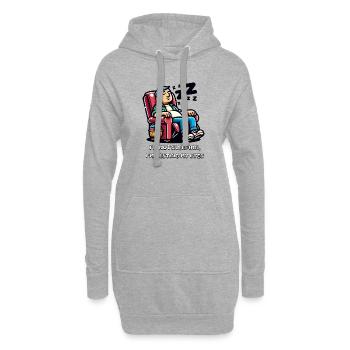 Papa - Je ne dors pas, je repose mes yeux - Sweat-shirt à capuche long Femme - gris chiné - Devant