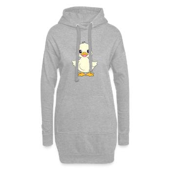 Baby Duck Ente kinder suess niedlich - Hoodie-Kleid - Grau meliert - Vorne