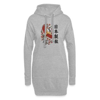 Made in Japan – Zeitlos schön - Hoodie-Kleid - Grau meliert - Vorne