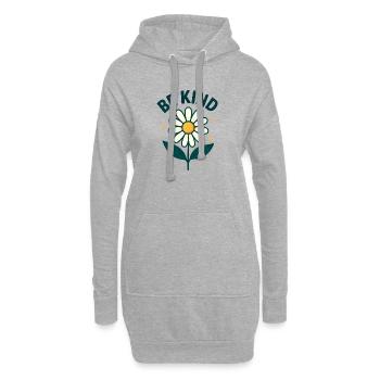 Inspirational flower with message - Hoodie Dress - heather grey - Front