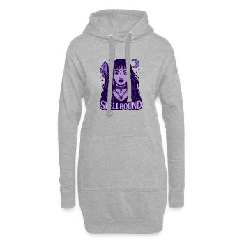 Sorcière Spellbound violette mystique - Sweat-shirt à capuche long Femme - gris chiné - Devant