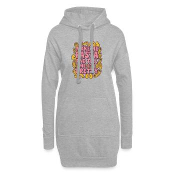 Illustration ludique d’invitation de pâtes - Sweat-shirt à capuche long Femme - gris chiné - Devant