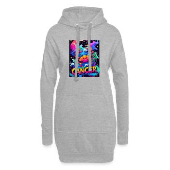 Krebs - Hoodie-Kleid - Grau meliert - Vorne