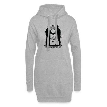 LASS DEN FRIEDEN SIEGEN - Hoodie-Kleid - Grau meliert - Vorne