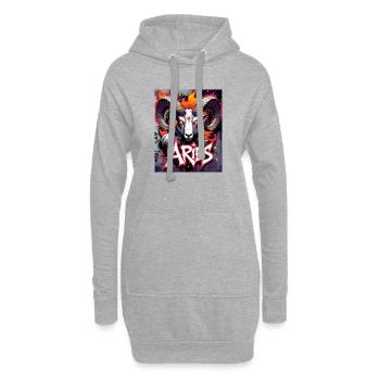 Aries - Hoodie Dress - heather grey - Front