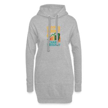Thérapeute graphique crypto, Investissement - Sweat-shirt à capuche long Femme - gris chiné - Devant