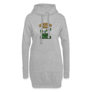 Green Candles Stock Mood, Investir - Sweat-shirt à capuche long Femme - gris chiné - Devant