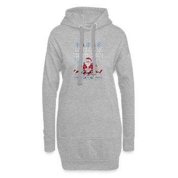 Le Père Noël était le suspect - Sweat-shirt à capuche long Femme - gris chiné - Devant