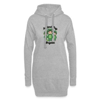 Portland Frosch-Brigade - Hoodie-Kleid - Grau meliert - Vorne