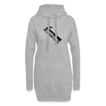 Ceci n’est pas un graphique de marteau de forage - Sweat-shirt à capuche long Femme - gris chiné - Devant