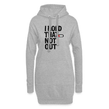 Denglisch Lustig I Hold That Not Out - Hoodie-Kleid - Grau meliert - Vorne