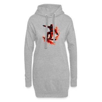 Snowboarden | Schnee | Snowboarder | Ski - Hoodie-Kleid - Grau meliert - Vorne