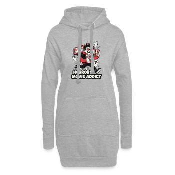 Horrorfilm Süchtiger Kinogänger - Hoodie-Kleid - Grau meliert - Vorne