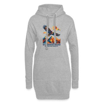 En pleine nature - L’aventure vous attend - Sweat-shirt à capuche long Femme - gris chiné - Devant