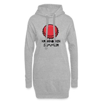 Kronkorken_Sammler - Hoodie-Kleid - Grau meliert - Vorne
