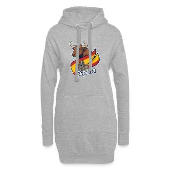 Toro Español con Barcelona - Sweat-shirt à capuche long Femme - gris chiné - Devant