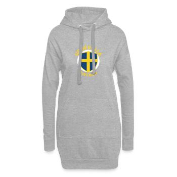 Uddevalla Schweden-Schilddesign - Hoodie-Kleid - Grau meliert - Vorne