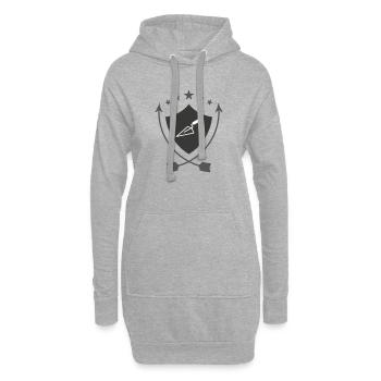 Fliesenleger – professioneller Fliesenleger-Präzisionshandel - Hoodie-Kleid - Grau meliert - Vorne