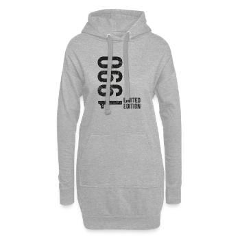36e anniversaire Homme Femme 36 ans 1990 Anniversaire - Sweat-shirt à capuche long Femme - gris chiné - Devant
