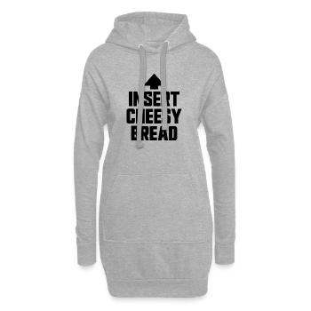 Cheese bread (favorite food) - Hoodie Dress - heather grey - Front