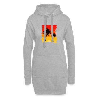 Sunset Radiance Palme - Hoodie-Kleid - Grau meliert - Vorne