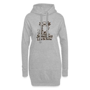Parfois, je pète simplement. - Sweat-shirt à capuche long Femme - gris chiné - Devant