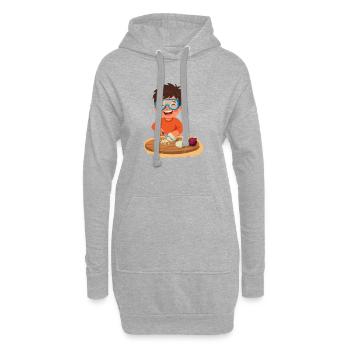 Kind Schneidet Zwieblen Smart - Hoodie-Kleid - Grau meliert - Vorne