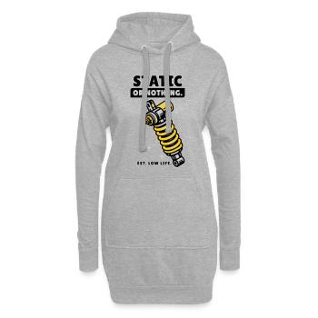 Conception de réglage statique ou rien : faible durée de vie - Sweat-shirt à capuche long Femme - gris chiné - Devant