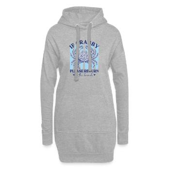 Drôle si Crabby revient à la plage l’été - Sweat-shirt à capuche long Femme - gris chiné - Devant
