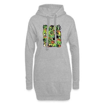 Jardinier en permaculture - Sweat-shirt à capuche long Femme - gris chiné - Devant
