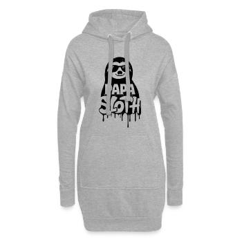 Papa Paresseux - Fête des pères de Cool Sloth - Sweat-shirt à capuche long Femme - gris chiné - Devant