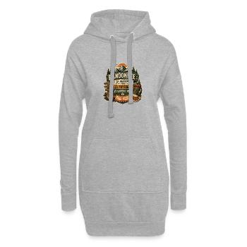 Randonnée Pique-Nique et Paysages - Sweat-shirt à capuche long Femme - gris chiné - Devant