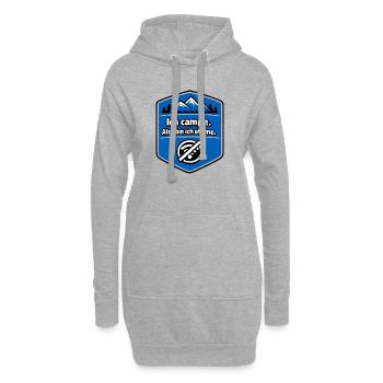 Camping - Je suis hors ligne - Sweat-shirt à capuche long Femme - gris chiné - Devant