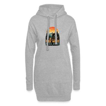 Mehr Trail-Vibes fahren - Hoodie-Kleid - Grau meliert - Vorne