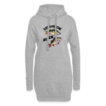 Barsch Angeln - Hoodie-Kleid - Grau meliert - Vorne