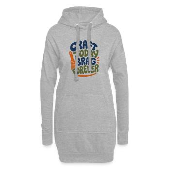 Craft Today Brag Forever - Hoodie-Kleid - Grau meliert - Vorne