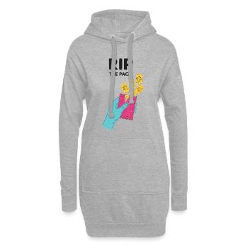 Rip The Pack Sammelkarten-Booster-Pack-Ripping - Hoodie-Kleid - Grau meliert - Vorne