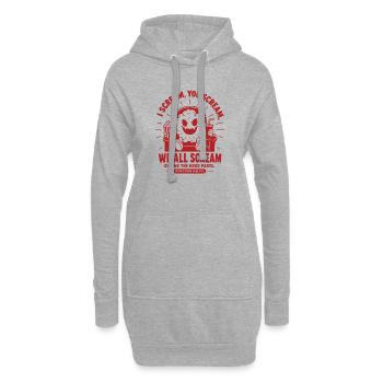 We All Scream Horror Popcorn - Hoodie-Kleid - Grau meliert - Vorne