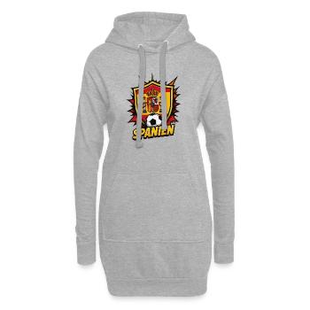 Spanien Fußball Wappen Ball - Hoodie-Kleid - Grau meliert - Vorne