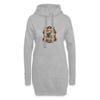 Papa Dépanneur: Héros Des Outils - Sweat-shirt à capuche long Femme - gris chiné - Devant