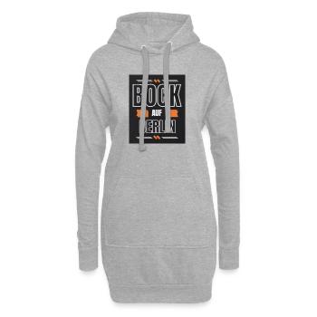 Bock auf Berlin – Retro Typo Shirt - Hoodie-Kleid - Grau meliert - Vorne