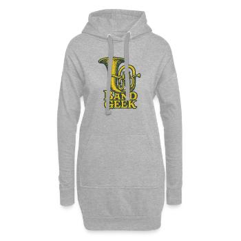 Fierté Geek du Brass Tuba Band - Sweat-shirt à capuche long Femme - gris chiné - Devant